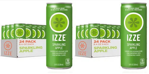 Vista 9 de IZZE - Mezcla de bebida de jugo con agua con gas, piña, sin azúcar añadido, 8.4 onzas líquidas, 24 latas