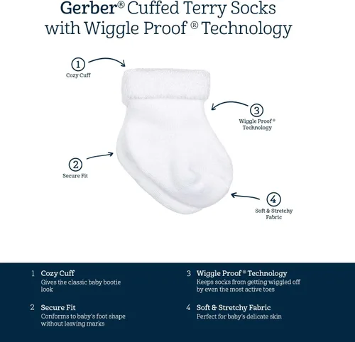 Vista 6 de Gerber Paquete de calcetines para bebé de 12 pares