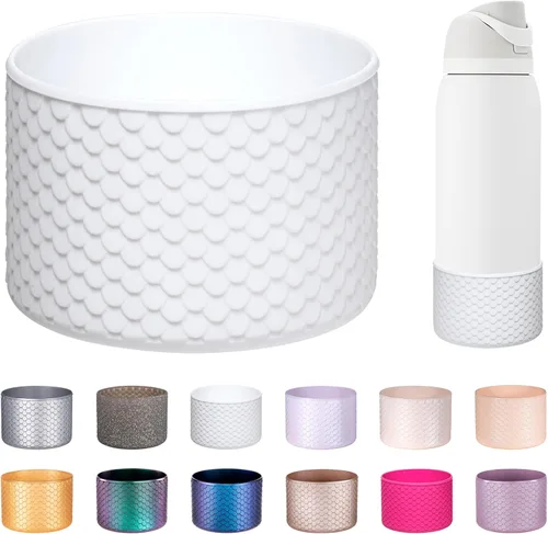 Vista 35 de Silicone Boot for Owala Water Bottle 24oz 32oz 40oz, Anti-Slip Protective Sleeve Bottom Bumper Protector for FreeSip, Twist, and Flip Stainless