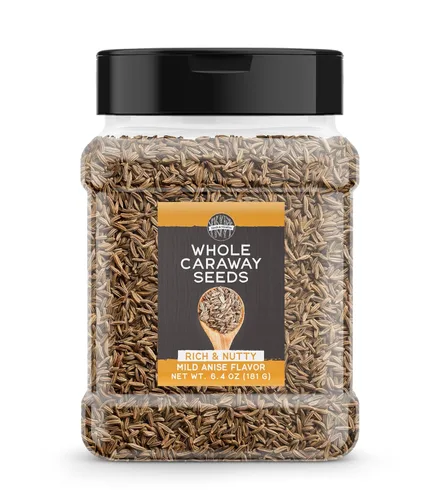 Birch & Meadow Semillas enteras de alcaravea, 6.4 onzas, sabor rico y a nuez, hinojo meridiano