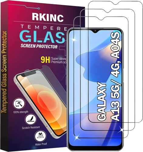 Vista 42 de RKINC Protector de pantalla [paquete de 3] para Samsung Galaxy A13 4G/5G, protector de pantalla de vidrio templado de privacidad, antiespía