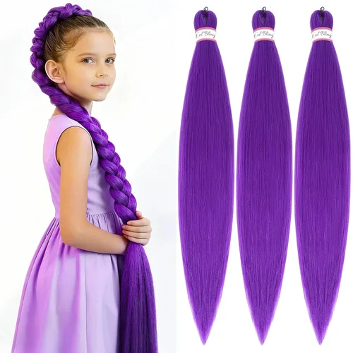 Vista 25 de Col Bling Cabello trenzado preestirado para mujer