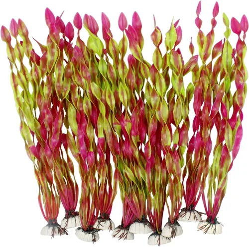 Vista 10 de MyLifeUNIT Plantas de agua artificiales de algas marinas para acuario, decoraciones de plantas de tanque de peces de plástico, 10