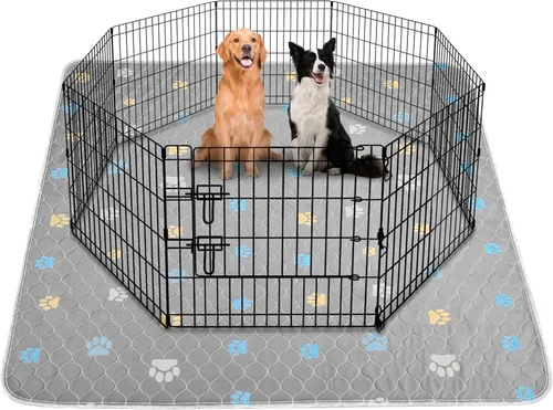 Vista 6 de Aitmexcn Almohadilla lavable de Navidad para perros, 2 almohadillas de Navidad de 31 x 36 pulgadas, súper absorbentes, reutilizables, almohadillas