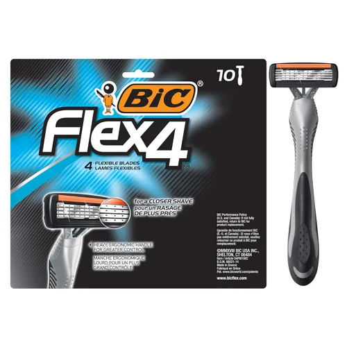 Vista 7 de BIC Flex 4 - Rastrillos para afeitar desechables de 4 hojas, 10