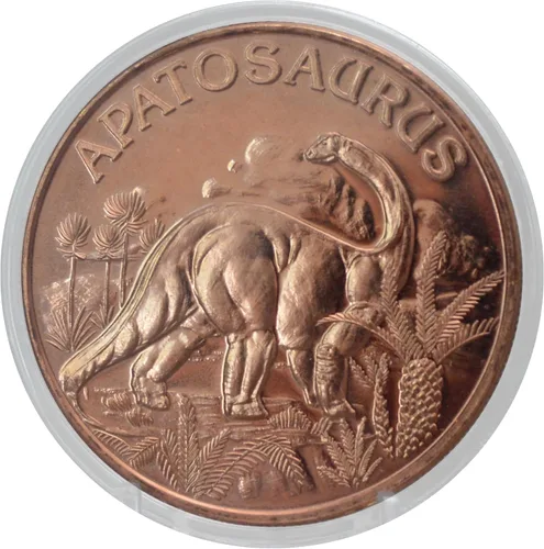 Vista 8 de Tiburón Megalodón 1 oz de cobre puro.999 redondo coleccionable 39mm moneda de desafío en cápsula - COA de Heavenly Metals