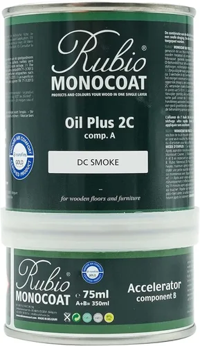 Vista 190 de Rubio Monocoat Tinte y Acabado para Madera 650 pies² - Blanco 5% Oil Plus 2C Secado Rápido, Aceite para Madera de Linaza Ecológico para Uso