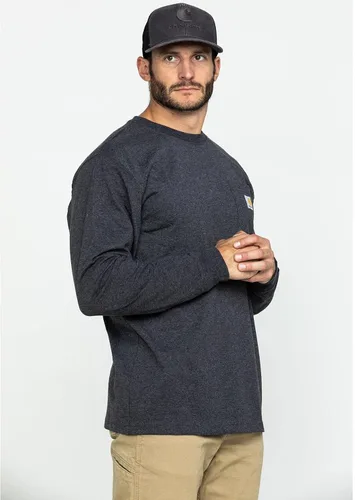 Vista 3 de Carhartt - Camisa de ajuste holgado para hombre, pesada, de manga larga y con bolsillo