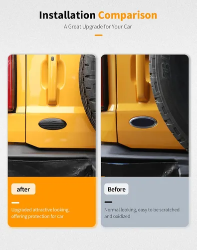 Vista 3 de Hoolcar Emblema Superpuesto de Compuerta Trasera Emblema de Puerta Trasera Cubierta de Insignia Moldura Accesorios Exteriores Compatibles con Ford