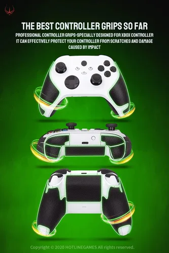 Vista 2 de Hotline Games 20 Plus Controller Grips para Xbox Series XS Controllers XSX XSS Controller antideslizante absorbente de sudor fácil de aplicar