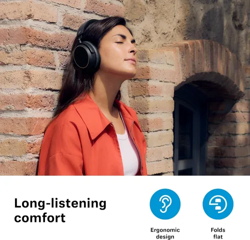 Vista 4 de Sennheiser ACCENTUM - Audífonos inalámbricos Bluetooth – Batería de 50 horas, audio, cancelación de ruido híbrida (ANC), comodidad durante todo