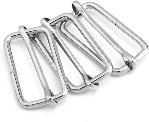 Vista 26 de CooBigo Paquete de 25 hebillas deslizantes ajustables de metal de 1 pulgada, ajustador rectangular Tri-Glide, deslizador de correa de tirantes