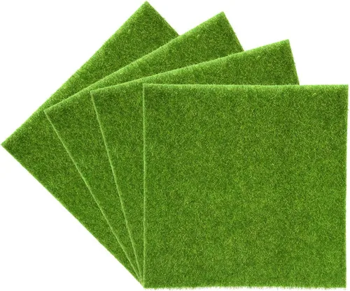 TOPINCN Alfombra sintética de césped artificial, 2 tamaños de césped micro decoración de paisaje con agujeros de drenaje para patio al aire libre,