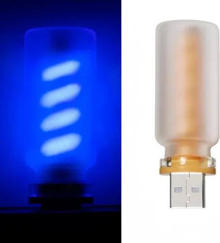 Vista 10 de Lámpara de Coche Retro, Luces LED Automotrices USB con Ajuste Táctil, Bombilla Enchufable Nocturna y Ambiental para Vehículos, Recámara, Pasillo