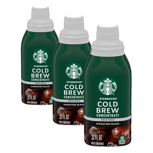 Vista 11 de Starbucks Cold Brew Concentrado de café, café helado negro endulzado, 32 onzas líquidas