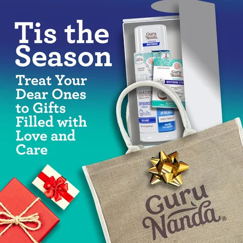 Vista 5 de GuruNanda Whitening Wonder Duo, enjuague bucal blanqueador Oxyburst de doble barril de 20 onzas y tiras blanqueadoras de dientes sin deslizamiento