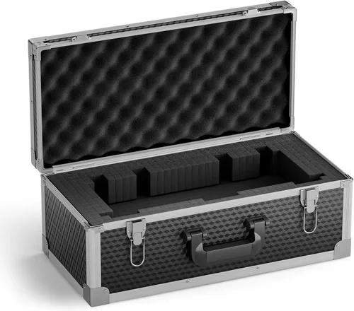 Vista 8 de Phenyx Pro Estuche de transporte de tamaño mediano, espuma precortada personalizable, construcción robusta de aleación de aluminio, adecuado