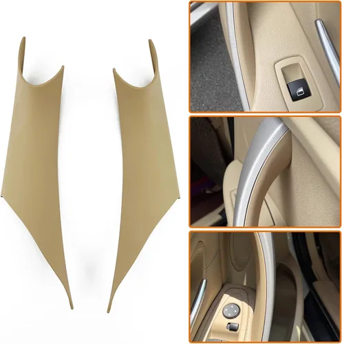 Vista 2 de Cubierta para manija de puerta de automóvil izquierda y derecha, Cubiertas Decorativas Protectoras para Manijas de Tirador Interior de Puerta