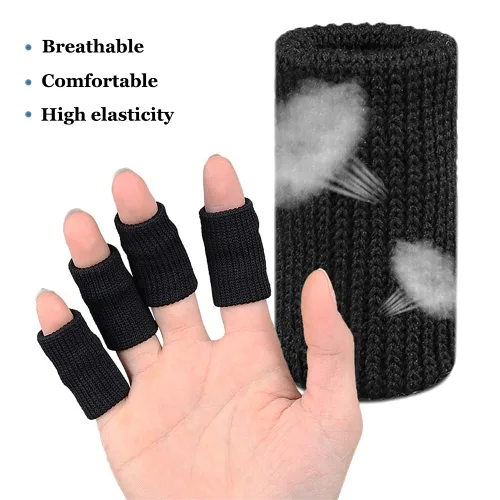 Vista 4 de Mangas de artritis para dedos (30 unidades), soporte elástico para la férula del pulgar, protector de compresión de dedos para artritis, alivio