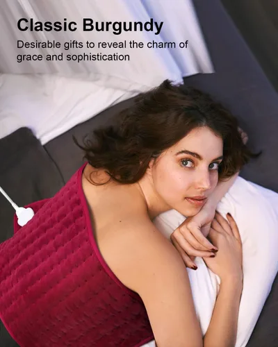 Vista 2 de Almohadilla térmica para aliviar el dolor, almohadillas térmicas eléctricas para calambres y alivio del dolor de espalda, almohadilla térmica