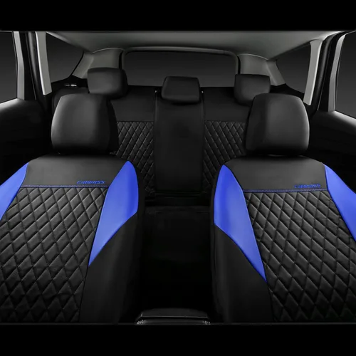 Vista 6 de CAR PASS Fundas de Asiento de Cuero - Juego Completo de Fundas para Asientos de Coche Universales con Acolchado, con Espuma Compuesta de 5mm