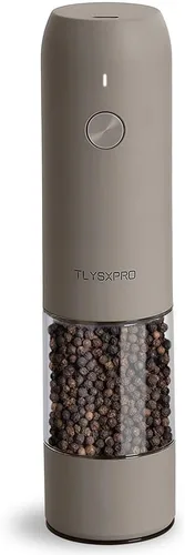 Vista 8 de TLYSXPRO Molinillo de pimienta eléctrico, recargable por USB, agitador de pimienta automático, grosor de molienda ajustable, molinillo de pimienta