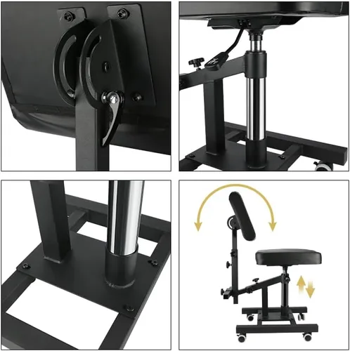 Vista 6 de Sillones de tatuaje mejorados de cuarta generación Sillas neumáticas de tatuaje Sillas ergonómicas para clientes Equipo de tatuaje ajustable