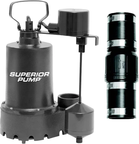 Vista 7 de Superior Pump 92341 Bomba sumergible de sumidero de hierro fundido de 1/3 HP con interruptor de flotador vertical