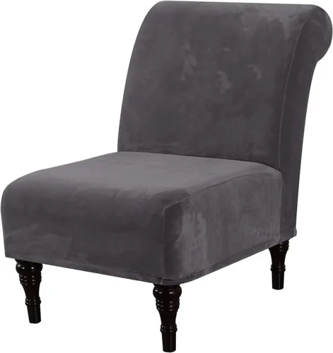 Vista 9 de H.VERSAILTEX Fundas para Sillas de Acento sin Brazos de Terciopelo Grueso Fundas Elásticas de Alta Elasticidad para Sillas sin Brazos para Sala