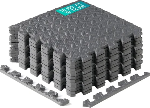 Yes4All - Tapetes de espuma para hacer ejercicio interconectables por los bordes, para el piso, artículo de gimnasio, baldosas de EVA
