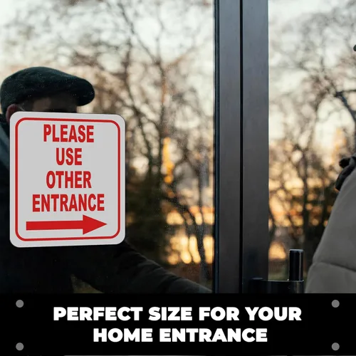 Vista 6 de Letrero compuesto de aluminio compuesto de aluminio para exteriores de 8.5 x 10 pulgadas, construcción duradera de vinilo, aluminio y plástico