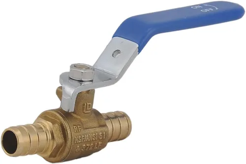 Vista 7 de Válvula PEX de 1/2 pulgada, válvula de bola de cierre de puerto completo de latón, mango de 1/4 de giro, válvula de agua PEX con certificación