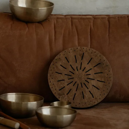 Vista 7 de Disco de Lluvia "Water-Fall" de 12 pulgadas Instrumento para Sanación Sonora Sonido Relajante de Agua Tambor Oceánico de Madera Sonido