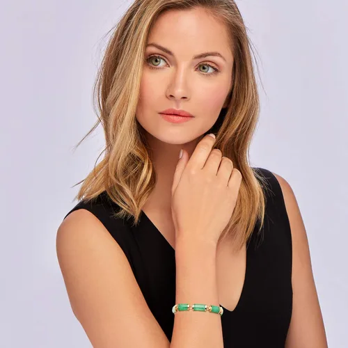 Vista 2 de Ross-Simons Good Fortune Bracelet in 14kt Yellow Gold