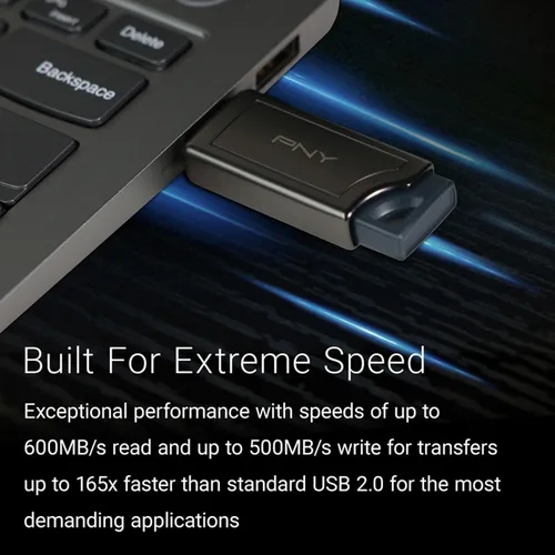 Vista 3 de PNY Unidad flash USB 3.2 Gen 2 PRO Elite V2 de 512 GB - 600MB/s