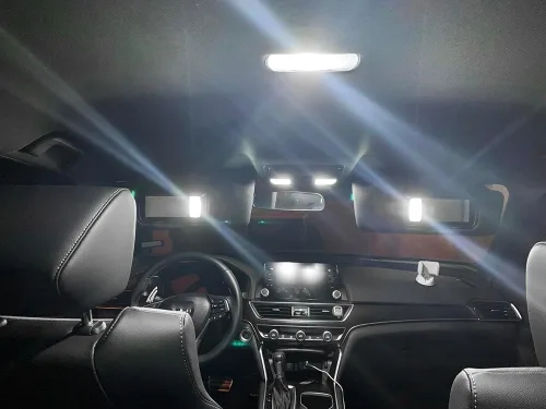 Vista 2 de Kit de accesorios de luz interior LED para Honda Accord 6000 K, bombillas blancas para espejo de tocador de maletero y cajuela de 2018, 2019, 2020