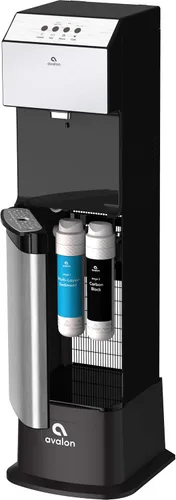 Vista 4 de Avalon Base dispensadora de enfriador de agua, extensor de altura de pedestal para modelos de carga inferior y sin botella, BASE-BLK