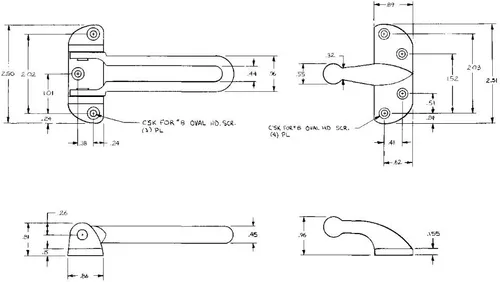 Vista 2 de National Hardware N199-679 V804 Guardia de seguridad de puerta en latón, 3/8" x 6