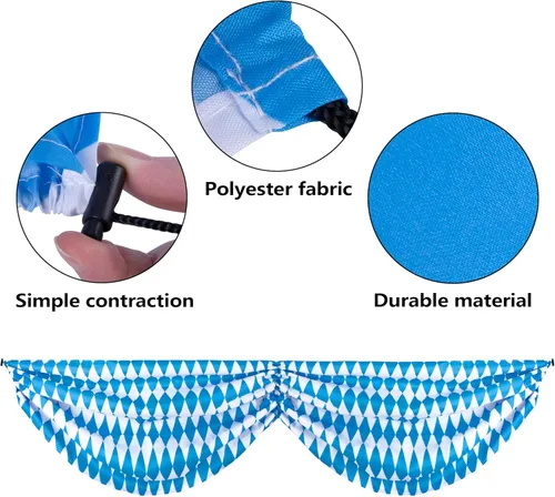 Vista 3 de Banderines de tela para Oktoberfest, banderines de Oktoberfest con banderines bávaros para fiesta de Oktoberfest, suministros de decoración