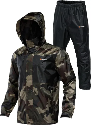 Vista 15 de Rodeel Traje impermeable para pesca para hombres (conjunto de chaqueta y pantalón de lluvia)