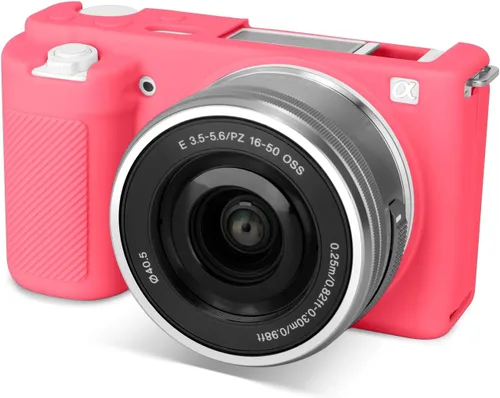 Vista 12 de Rieibi ZVE10 Estuche, Estuche Protector de Silicona Suave para Cámara Sony ZV-E10 ZVE10, Cubierta de Goma Ligera para Sony Alpha ZVE10 - Negro