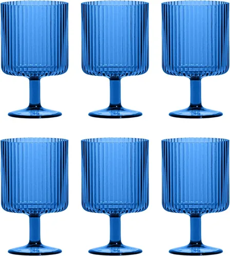 Vista 14 de TarHong Mesa - Vasos de plástico prémium apilables para bebidas y vino, 15 onzas, transparente, juego de 6