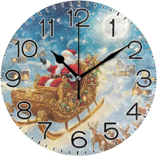 Vista 14 de ALAZA Reloj de pared con letras del alfabeto de monstruo divertido, funciona con pilas, silencioso, de cuarzo, analógico, rústico, rústico, reloj