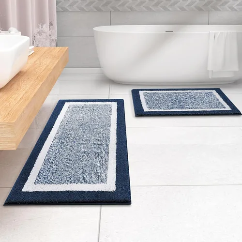 Vista 102 de OLANLY Alfombra de baño de microfibra extrasuave y absorbente, antideslizante, lavable a máquina, de secado rápido, adecuada para suelo de baño