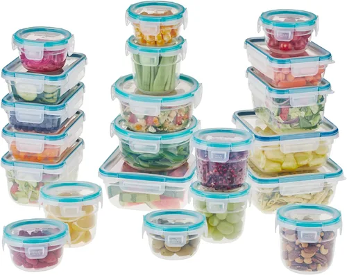 Vista 20 de Snapware Total Solutions - Juego de 5 recipientes de plástico para almacenamiento de alimentos, herméticos y a prueba de fugas, tapas sin BPA, apto