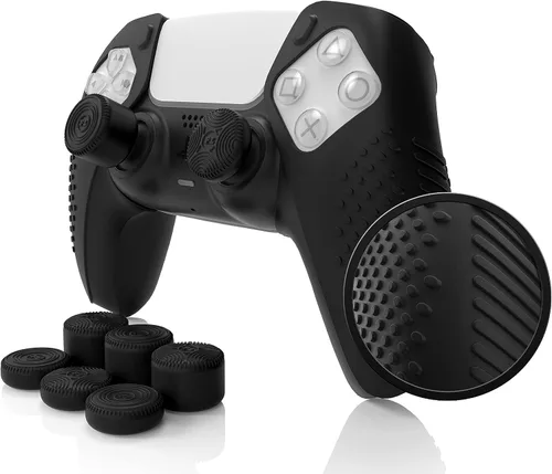 Foamy Lizard SensePro - Funda para controlador PS5 Compatible con muelle, suave y plana antideslizante de gel de silicona con tachuelas para