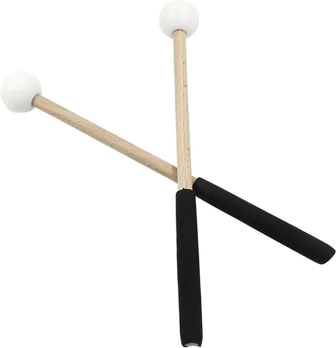 Vista 8 de Bonsicoky Palillos de percusión de 8 pulgadas con cabeza y mango de goma, mazos de tambor de madera para xilófono, Glockenspiel, negro