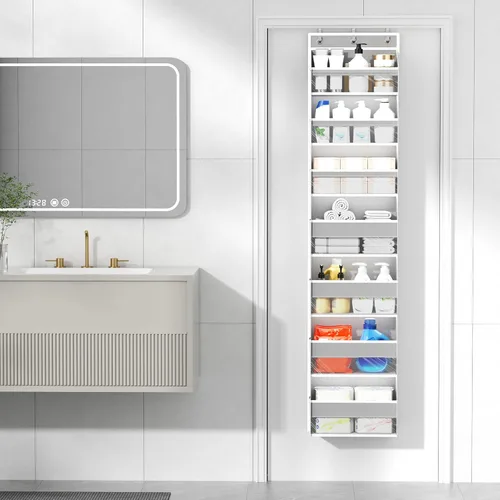 Vista 3 de Organizador para colgar sobre la puerta, 6 niveles detrás de la puerta Beige