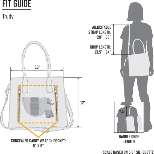 Vista 6 de Browning Concealed Carry Purse, Premium Holstered Handbag with Safety Locking Option