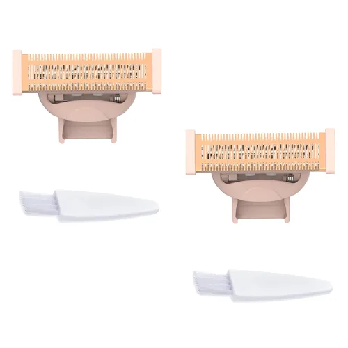 Vista 19 de LinMei Cabezal de repuesto compatible con acabado táctil Flawless Body Recargable afeitadora y recortadora con 2 cepillos de limpieza